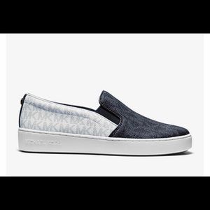 Michael Kors Keaton Two-Tone Logo Slip-On Sneaker